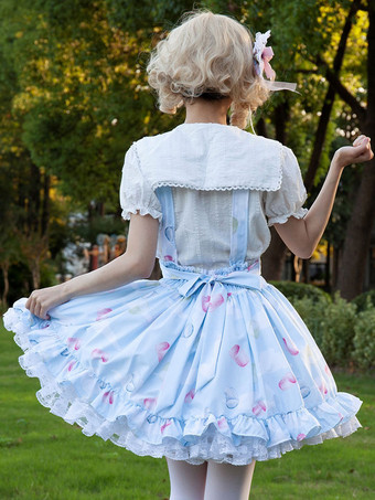 アイドル服ロリータSKカードキャプターさくらイメージ通りフリル花柄ロリータスカート