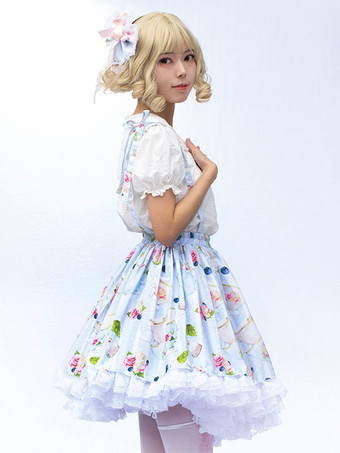 牧歌的なスタイルのロリータ SK カードキャプターさくらをイメージしたフリル花柄ロリータ スカート