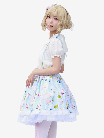 牧歌的なスタイルのロリータ SK カードキャプターさくらをイメージしたフリル花柄ロリータ スカート