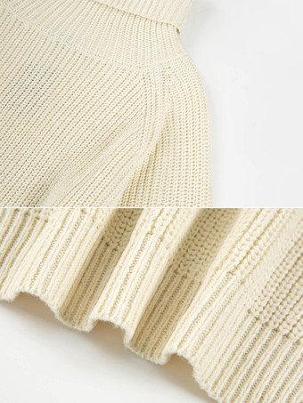 メンズ セーター メンズ プルオーバー ニット ハイカラー 冬 エクリュ ホワイト エクリュ ホワイト