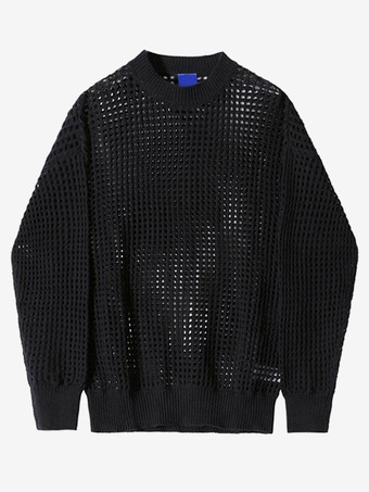 Pulls Homme Cardigan Maille Col Bijou Printemps Noir