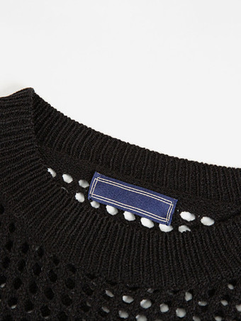 Pulls Homme Cardigan Maille Col Bijou Printemps Noir