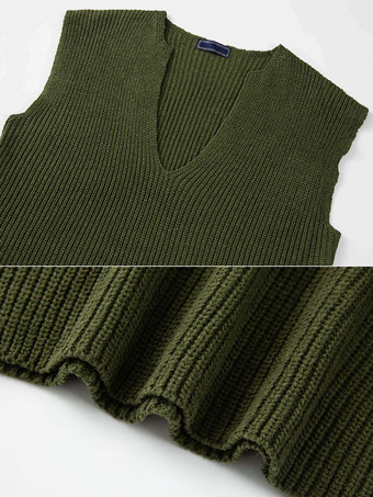 メンズ セーター メンズ プルオーバー ニット Vネック 秋 グリーン グリーン