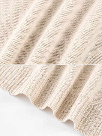 メンズセーター メンズプルオーバーニット ジュエルネック 春 アプリコット アプリコット