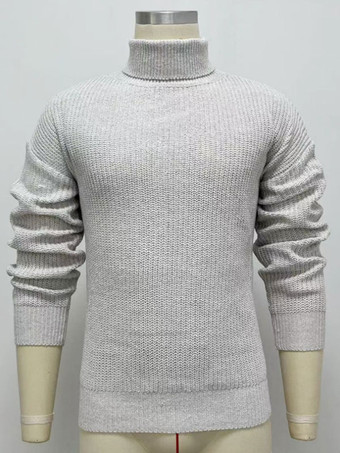 メンズ セーター メンズ プルオーバー ニット ハイカラー 秋 エクリュ ホワイト エクリュ ホワイト