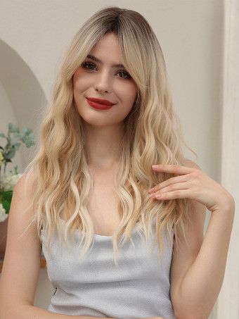 女性レイヤードウィッグ前髪付きグラデーションデイリーカジュアルウィッグ