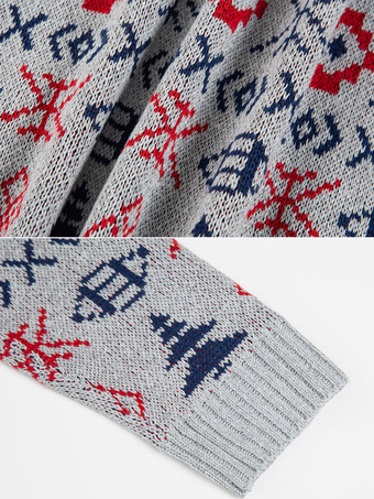 メンズ 衣類 メンズ カーディガン メンズ セーター メンズ カーディガン ラウンジ 幾何学模様 長袖 ファッショナブルな グレー グレー