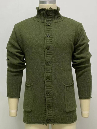 メンズ 衣類 メンズ カーディガン メンズ セーター メンズ カーディガン シック 長袖 ハンター グリーン ハンター グリーン ファッショナブル