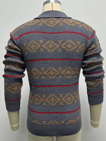 メンズ 衣類 カーディガン 男性用 メンズ セーター メンズ カーディガン ラウンジ 長袖 グレー グレー 快適