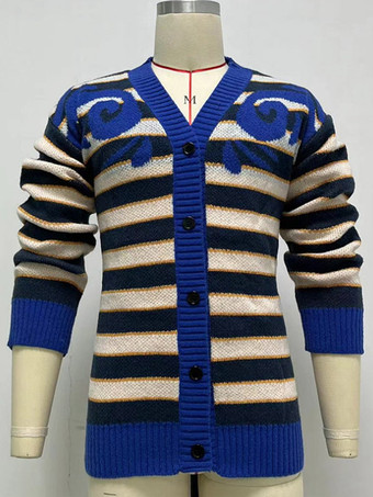 メンズ 衣類 カーディガン メンズ 男性用セーター メンズ カーディガン カジュアル カラーブロック 長袖 ファッショナブルな ブルー ブルー