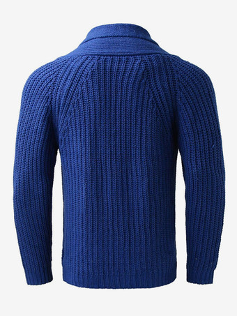 メンズ 衣類 メンズ カーディガン メンズ セーター メンズ カーディガン シンプル 長袖 ブルー ブルー スペシャル