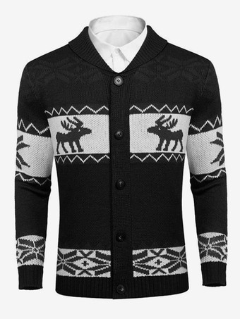 メンズ 衣類 メンズ カーディガン メンズ セーター メンズ カーディガン カジュアル 幾何学模様 長袖 スタイリッシュ レッド グリーン