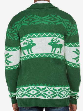 メンズ 衣類 メンズ カーディガン メンズ セーター メンズ カーディガン カジュアル 幾何学模様 長袖 スタイリッシュ レッド グリーン