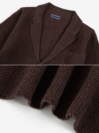 紳士服 カーディガン メンズ 男性用セーター メンズカーディガン シック 長袖 コーヒーブラウン コーヒーブラウン おしゃれ