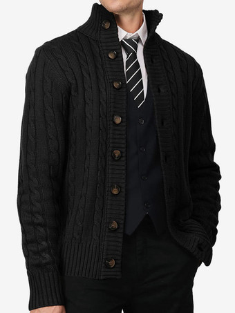 ブラック 紳士服 カーディガン メンズ 男性用セーター メンズカーディガン シンプル 長袖 グレー アプリコット スタイリッシュ