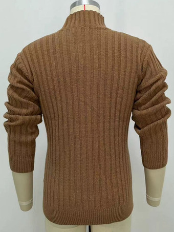 Cardigan Décontracté Pour Hommes Pulls Manches Longues Kaki Gris