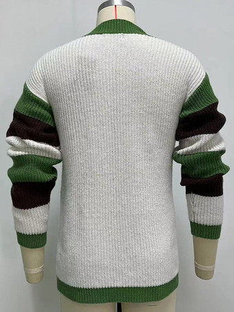 メンズ 衣類 メンズ カジュアル カーディガン メンズ セーター メンズ カーディガン シンプル カラーブロック 長袖 快適 グリーン グリーン