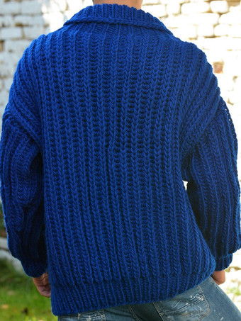 メンズ 衣類 メンズ カーディガン メンズ セーター メンズ カーディガン シック 長袖 ブルー ブルー スタイリッシュ