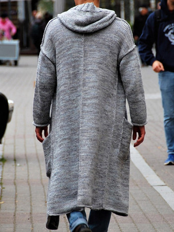 メンズ 衣類 カーディガン 男性用 メンズ セーター メンズ カーディガン シック 長袖 グレー グレー 快適