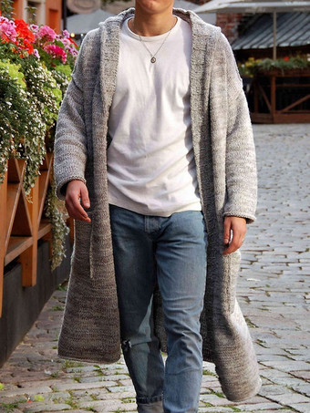 メンズ 衣類 カーディガン 男性用 メンズ セーター メンズ カーディガン シック 長袖 グレー グレー 快適