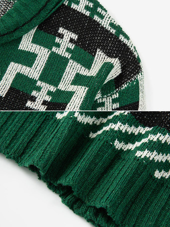 メンズ 衣類 メンズ カーディガン メンズ セーター メンズ カーディガン カジュアル 幾何学模様 長袖 ユニーク グリーン グリーン