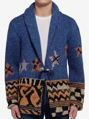 メンズ 衣類 メンズ カーディガン メンズ セーター メンズ カーディガン カジュアル 長袖 ブルー ブルー ファッショナブル