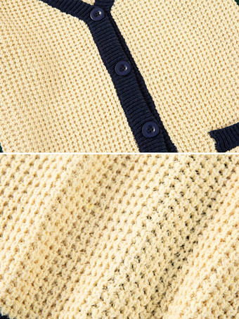 メンズ 衣類 メンズ カーディガン メンズ セーター メンズ カーディガン ラウンジ カラーブロック 長袖 スタイリッシュ イエロー イエロー