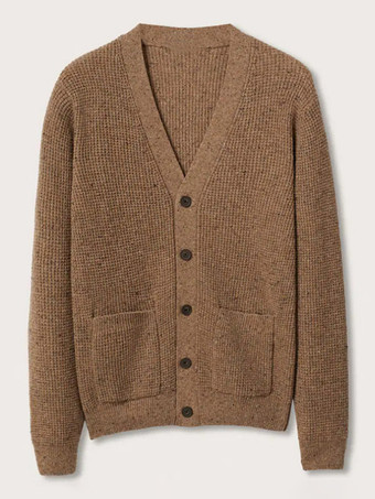 メンズ 衣類 カーディガン メンズ 男性用セーター メンズ カーディガン シンプル 長袖 コーヒーブラウン コーヒーブラウン スペシャル