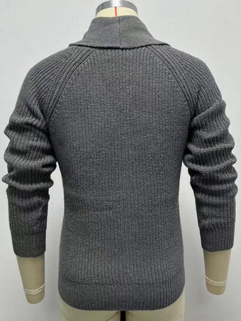 メンズ 衣類 カーディガン 男性用 メンズ セーター メンズ カーディガン シック 長袖 グレー グレー ユニーク