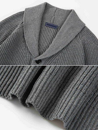 メンズ 衣類 カーディガン 男性用 メンズ セーター メンズ カーディガン シック 長袖 グレー グレー ユニーク