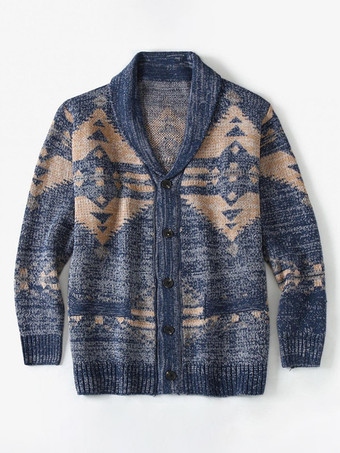 メンズ 衣類 メンズ カーディガン メンズ セーター メンズ カーディガン カジュアル 幾何学模様 長袖 スタイリッシュ ブラック カーキ