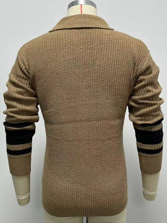 メンズ 衣類 カーディガン メンズ 男性用セーター メンズ カーディガン シック 長袖 カーキ カーキ ユニーク