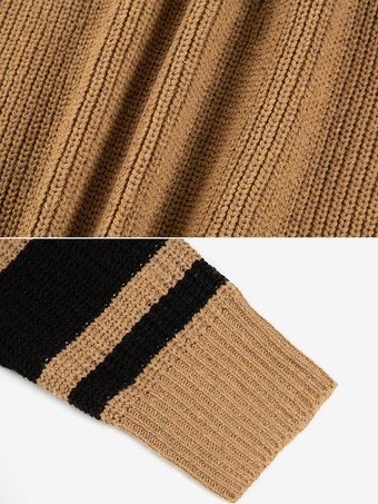 メンズ 衣類 カーディガン メンズ 男性用セーター メンズ カーディガン シック 長袖 カーキ カーキ ユニーク