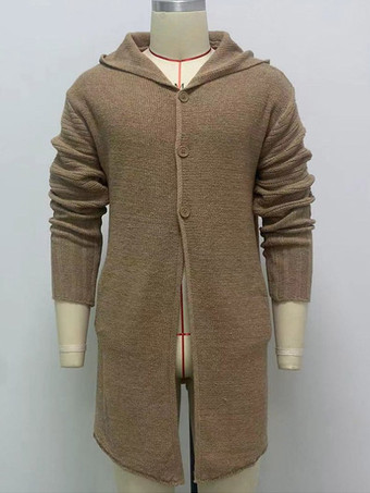 メンズ 衣類 カーディガン 男性用 メンズ セーター メンズ カーディガン ラウンジ 長袖 カーキ グレー 快適