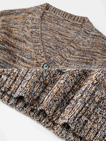 メンズ 衣類 メンズ カーディガン メンズ セーター メンズ カーディガン シンプル 長袖 コーヒー ブラウン コーヒー ブラウン ユニーク