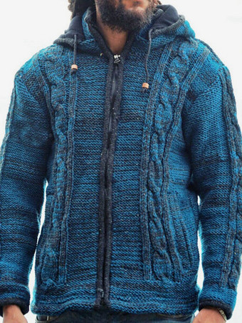 ブルー メンズ 衣類 カーディガン 男性用 メンズ セーター メンズ カーディガン シック 長袖 ブルー ブルー スペシャル