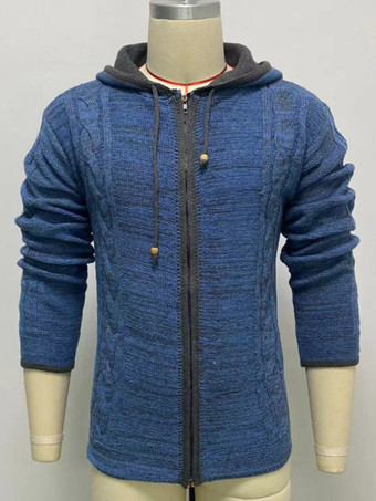 メンズ 衣類 カーディガン 男性用 メンズ セーター メンズ カーディガン シック 長袖 ブルー ブルー スペシャル