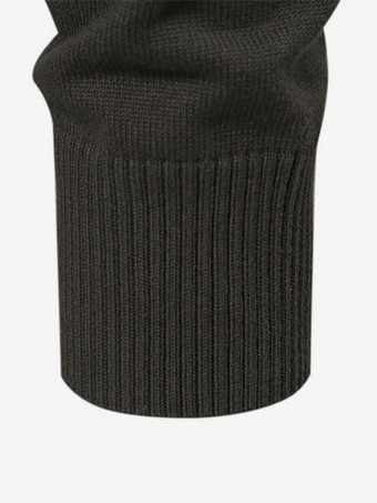 メンズ セーター メンズ プルオーバー ニットウェア ポートレート ネック アプリコット グリーン