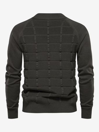 メンズ セーター メンズ プルオーバー ニットウェア ポートレート ネック アプリコット グリーン