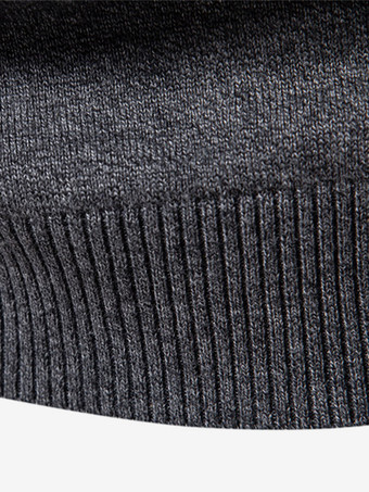 メンズ セーター メンズ プルオーバー ニット ジュエル ネック ディープ ブラウン ディープ グレー