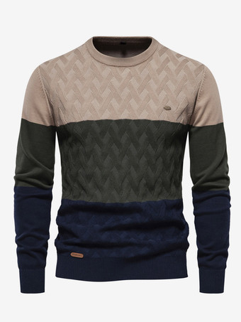 abricot Cardigan Homme Pull Maille Col Rond Gris Abricot