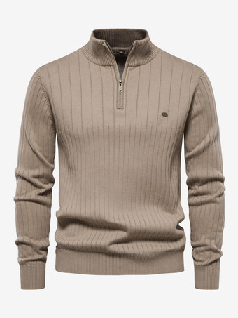 アプリコットメンズ セーター メンズ プルオーバー ニットウェア ポートレート ネック 秋 ダークネイビー アプリコット