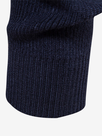 メンズ 衣類 カーディガン メンズ 男性用 セーター メンズ カーディガン 快適な長袖 ダークネイビー ダークネイビー ユニーク