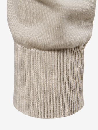 メンズ セーター メンズ プルオーバー ニット ジュエルネック 春 カーキ カーキ