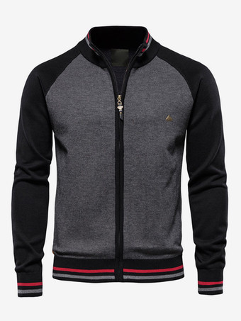 ブラック メンズ 衣類 メンズ カーディガン メンズ セーター メンズ カーディガン 快適なストライプ 長袖 スペシャル ダークネイビー ダークネイビー