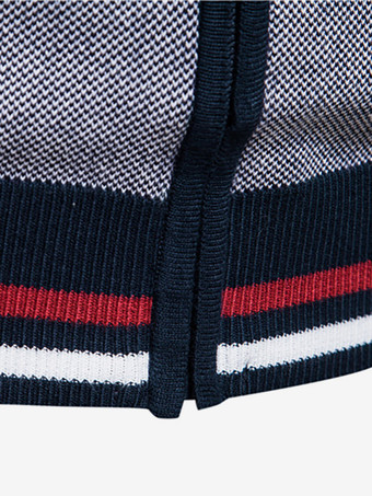 メンズ 衣類 メンズ カーディガン メンズ セーター メンズ カーディガン 快適なストライプ 長袖 スペシャル ダークネイビー ダークネイビー