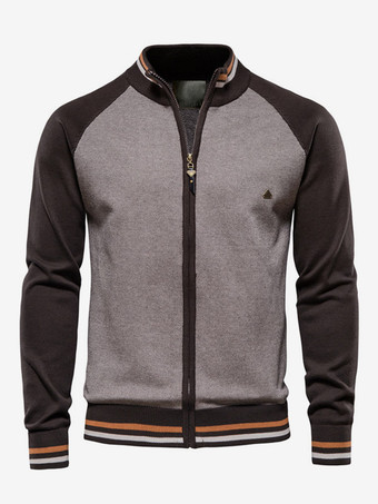 ブラウン メンズ 衣類 メンズ カーディガン メンズ セーター メンズ カーディガン 快適なストライプ 長袖 スペシャル ダークネイビー ダークネイビー