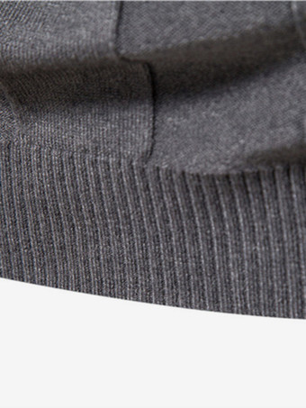 メンズ セーター メンズ プルオーバー ニット ハイカラー 冬 コーヒー ブラウン イエロー