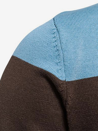 メンズ 衣類 メンズ カーディガン メンズ セーター メンズ カーディガン 快適なストライプ 長袖 ファッショナブルなブラック ブルー