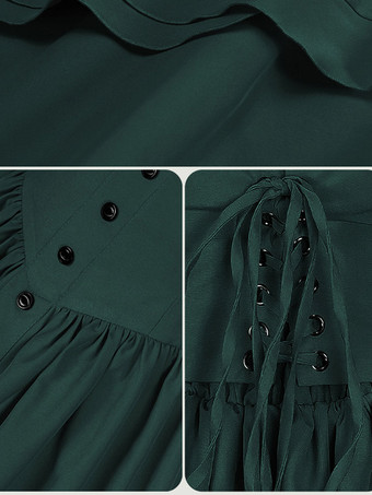 ゴスロリSKドレス フリル ロリータスカート コーヒーブラウン